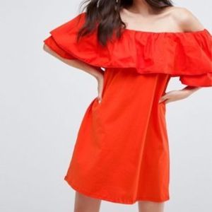 5/$25 ASOS PULL&BEAR OFF SHOULDER DRESS